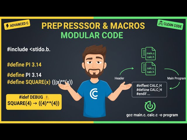 C Preprocessor & Code Organization 🔧 From Beginner to Modular C Programmer
