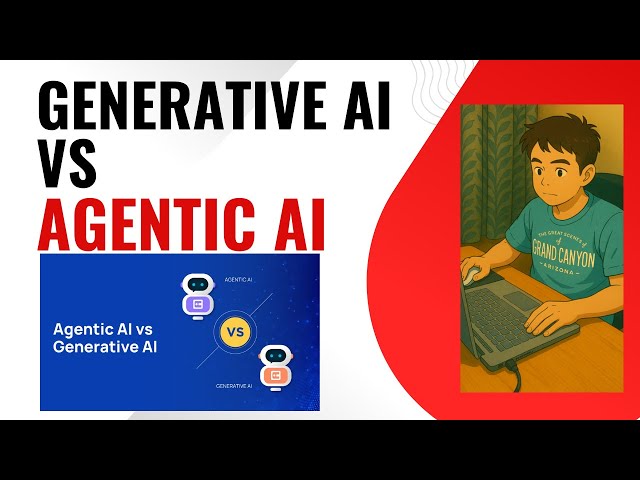 Generative AI vs Agentic AI: What’s the Difference? #GenerativeAI #AgenticAI #AIExplained