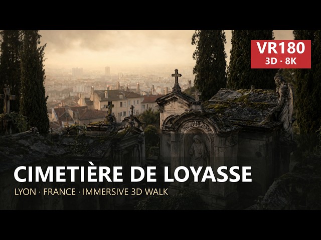 Cimetière de Loyasse, Lyon, France – VR180 3D Walk