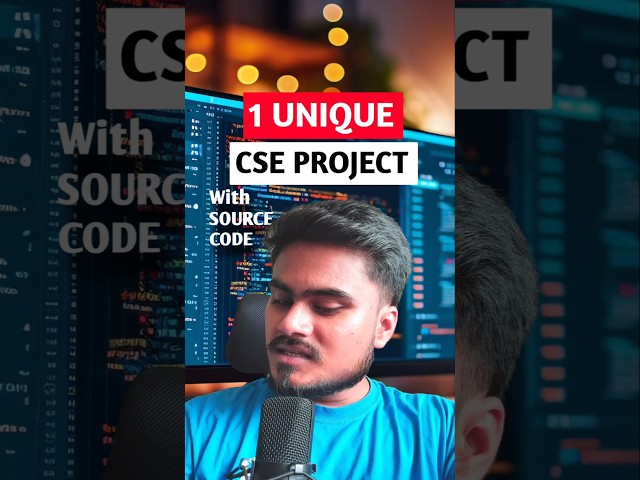 1 CSE Project Idea for Final Year with Source Code ............. #shorts #projects #coding #ai #ml