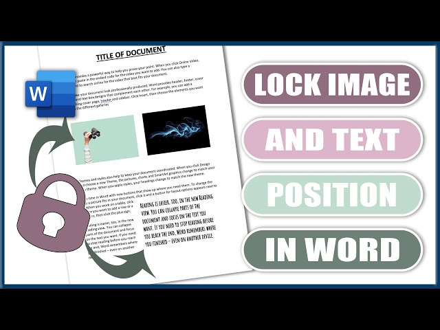LOCK image and text position in WORD | Microsoft Word Tutorials