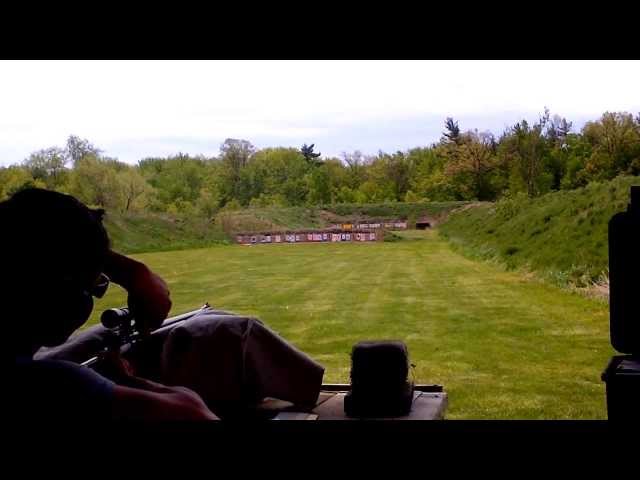 WWII German Mauser Sniper Rifle .300 Win Mag on steel plate