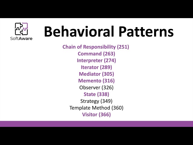 Behavioral Patterns Summary