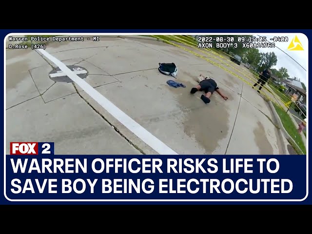 "I gotta get him": Warren officer risks life to save boy being electrocuted