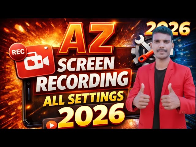 How to do Az screen recording|How to use Az screen recording|Az screen recording all settings