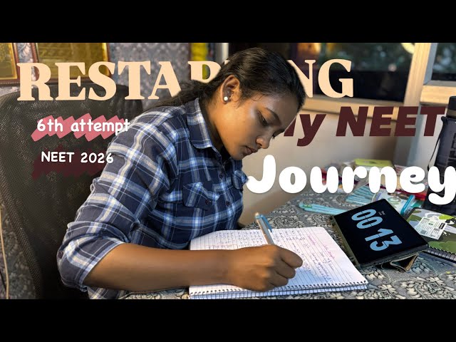 Restarting My 6th yr of Neet journey📚 |NEET 2026| Study vlog | 6th attempt #neetaspirents #neet2026