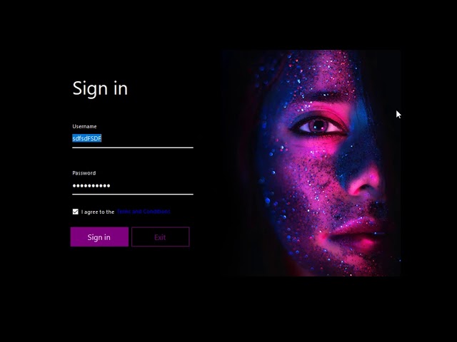 C++/CLR/GUI Beautiful Modern Project Sign in interface