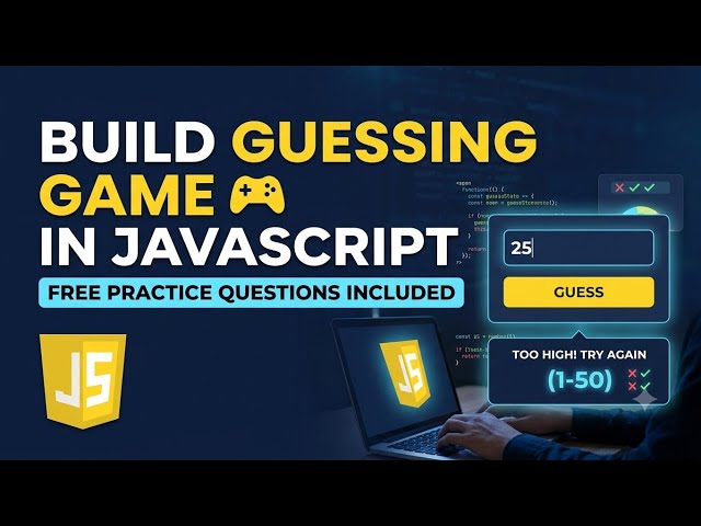 Build Guessing Game in JavaScript  projects 🎮 | Practice Questions Included #javascript #programming