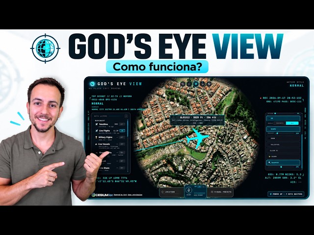 Usando o "OLHO de DEUS" (God's Eye View) - Mapa que mostra o mundo em Tempo Real