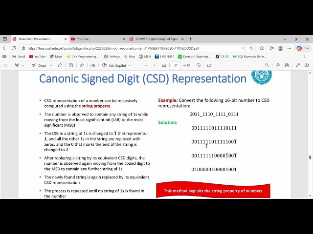 Binary to CSD Representation Explained | Faster Multipliers & Partial Product Reduction