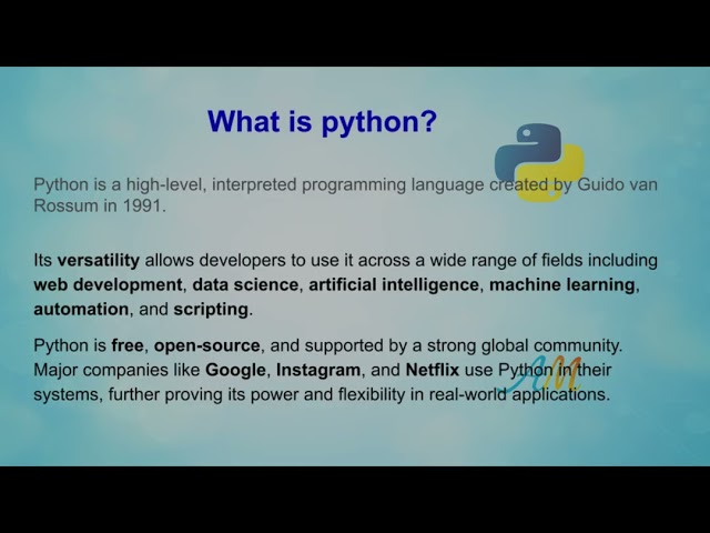 What is python | #pythoninterviewquestionsandanswers  #LearnPython #beginners #most ask#WhatIsPython