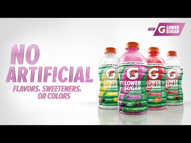 Introducing Gatorade Lower Sugar: No Artificial Flavors, Sweeteners, or Colors