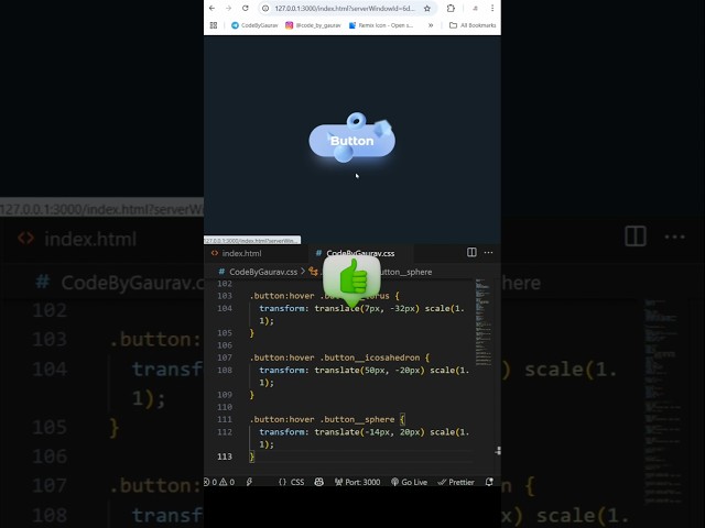 🎯 CSS Button Hover Effects You Must Try! | Pure CSS #webdevelopment #coding #hovereffect #shorts