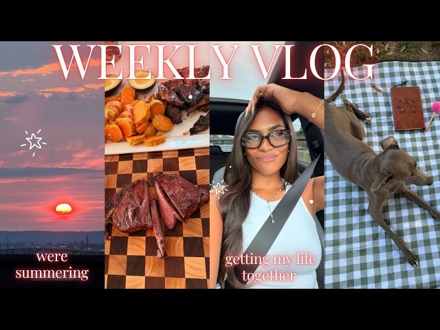 WEEKLY VLOG ♡ (getting my LIFE together.. productive routine in jersey, summer is beating my ahh+!!)