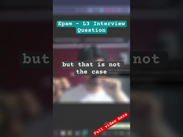 Java Interview Prep: EPAM 3rd Round Questions Explained! #shorts #javainterviewquestions #epam