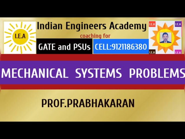 TRANSFER FUNCTION MECHANICAL SYSTEMS-U1-9-(CONTROL SYSTEMS)