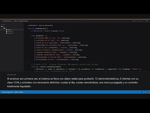 "Sistema de Ventas a Crédito desde Cero | Node.js, Express, SQLite y Portal del Cliente -Tutorial