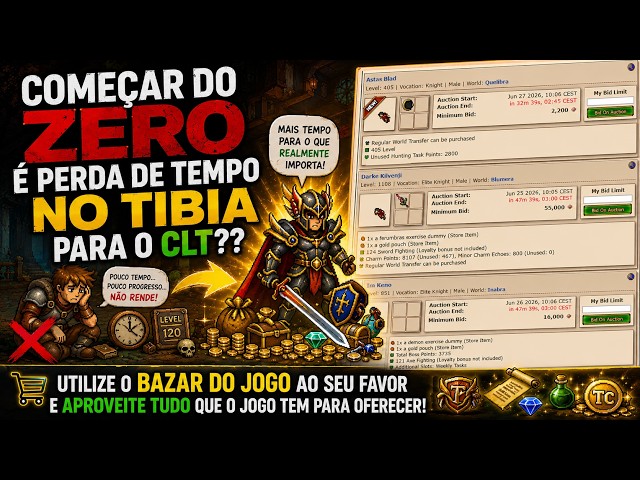 IS STARTING FROM SCRATCH IN TIBIA WORTH IT FOR A 9-TO-5 WORKER? USE THE BAZAR TO YOUR ADVANTAGE A...