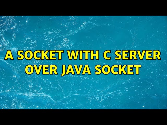 A socket with c server over java socket