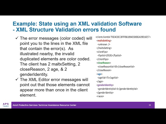 State NAMRS XML File Upload and Validation Process
