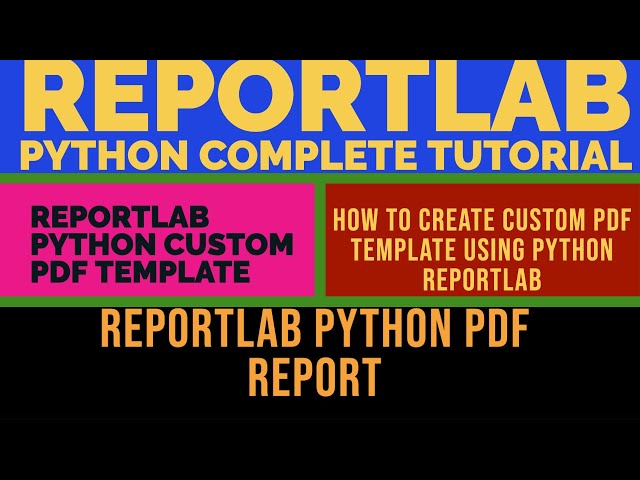 REPORTLAB|REPORTLAB PYTHON TUTORIAL|How To Create Custom Pdf Template Using Reportlab Python|PART:59