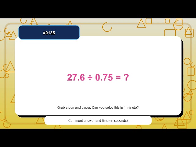 135 | Decimal Practice | Quick Math