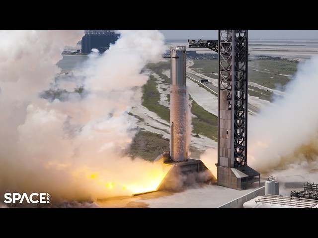 SpaceX fires up Starship's 33-Engine Super Heavy booster ahead of flight 14