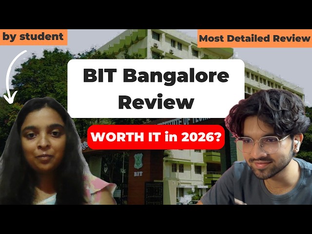 BIT Bangalore Student Review | Best College in Low ComedK Rank? ComedK 2026