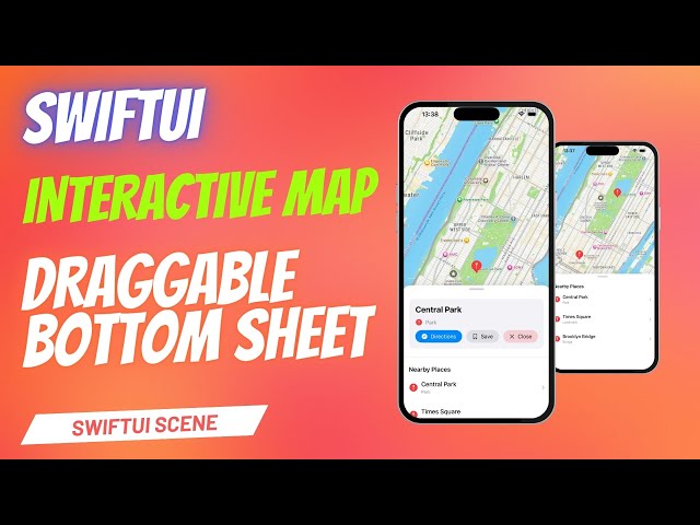 🗺️ Interactive Map with Draggable Bottom Sheet - SwiftUI