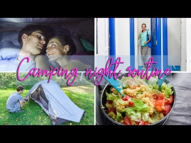 Couple Night Routine while Camping and Hiking