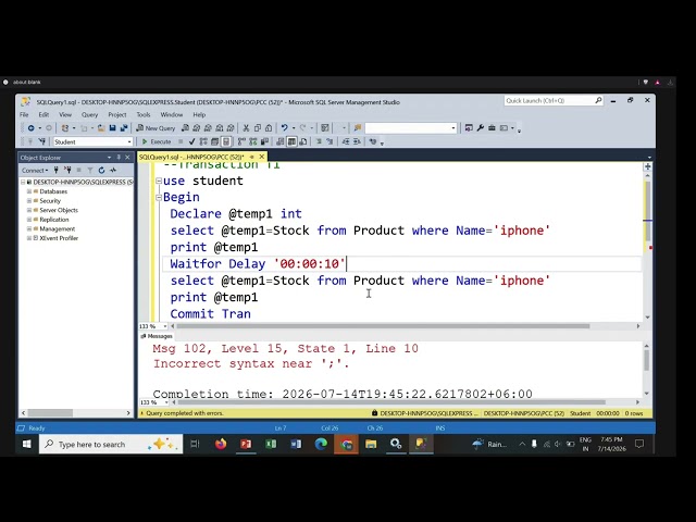 Class 5: Transaction concurrency (Part 1) (14-07-2026)