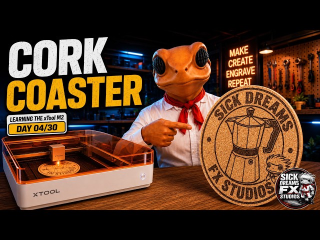 How to Engrave Personalized Cork Coasters with xTool M2 | Beginner Tutorial