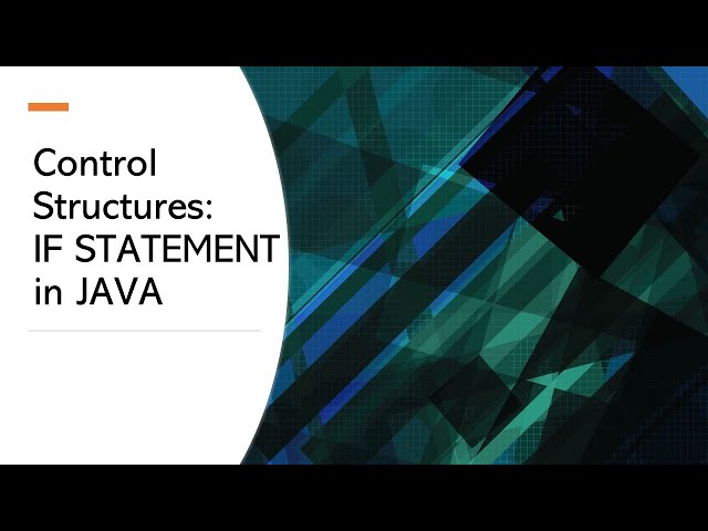 Computer Programming 1: IF Statement in Java (Decision Control Structures)
