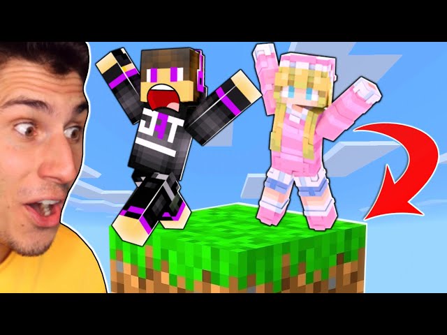 Stuck in Minecraft Skyblock with MY WIFE!