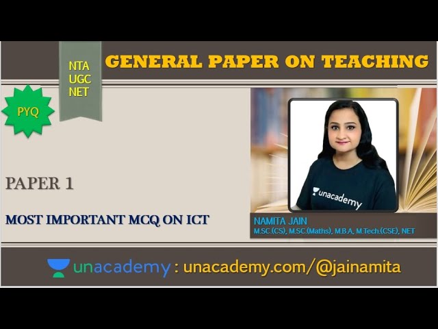 NTA UGC NET CS | PAPER 1| ICT | CRACK NTA UGC NET/JRF 2020 - 21 | NAMITA JAIN