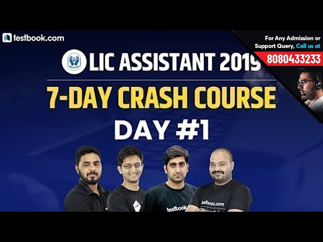 LIC Assistant Prelims Crash Course | Day 1 | LIC Assistant Reasoning, Math, English & Hindi Classes