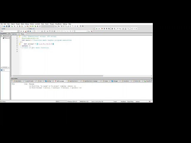 Two dimensional array(2D array) in C language