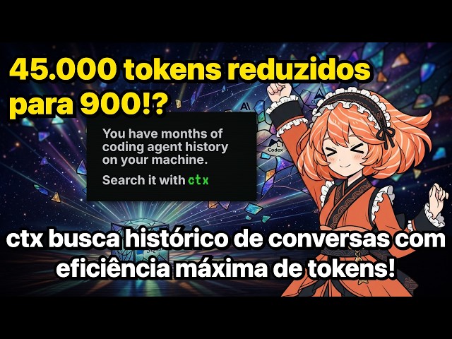 Use o histórico de conversas do Claude Code, Cursor e Codex com ctx economizando tokens!