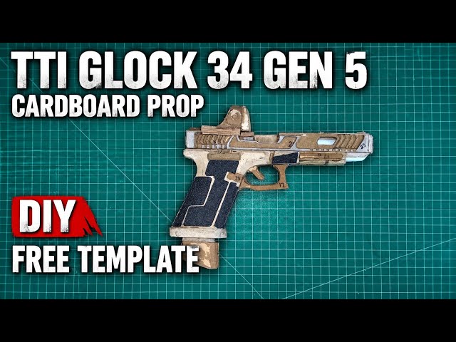 How to Make a Cardboard TTI Glock 34 Gen 5 with Trijicon SRO | DIY Glock 34 Gen 5