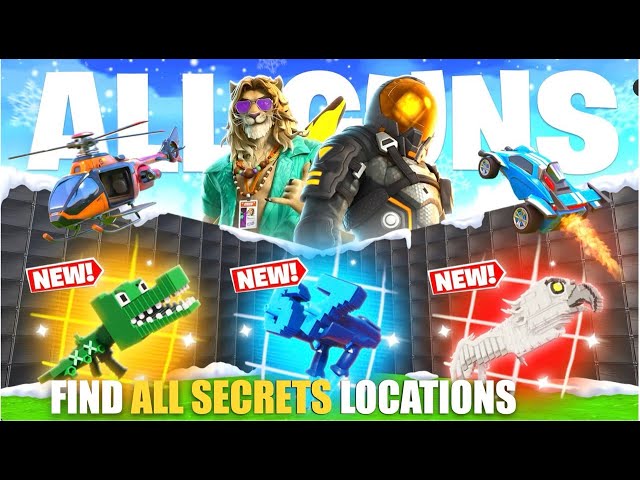 MEGA 1V1 ALL GUNS & VEHICLES MAP FORTNITE CREATIVE - FIND ALL SECRETS LOCATIONS PART 9