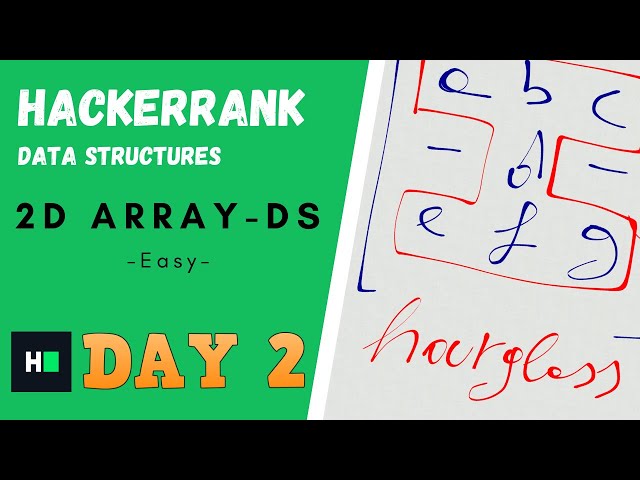 How to solve 2D Array-DS - Clearly EXPLAINED! || HackerRank Data Structures || #DAY2