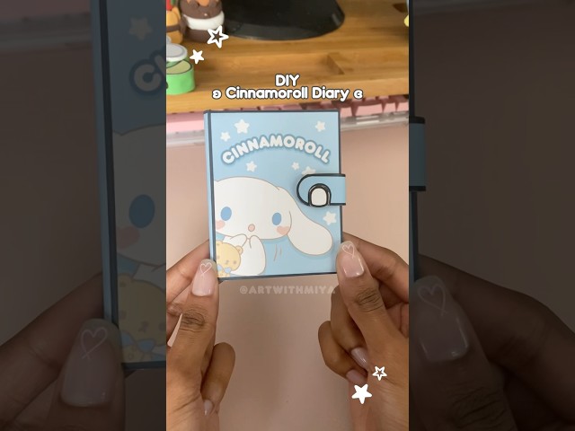 DIY Cinnamoroll Diary! 📔💗🧁 #cardboardcraft #papercraft #cinnamoroll #sanrio #kawaiicraft #diyidea