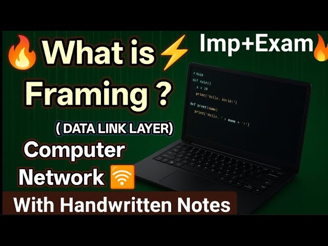 What is Framing in Data Link Layer? | Framing Explained in Hindi | BCA / BTech Computer Networks