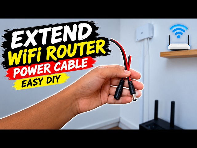 How I Extended & Hid My WiFi Router Power Cable