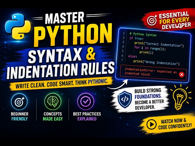 3. Python Syntax & Indentation Rules