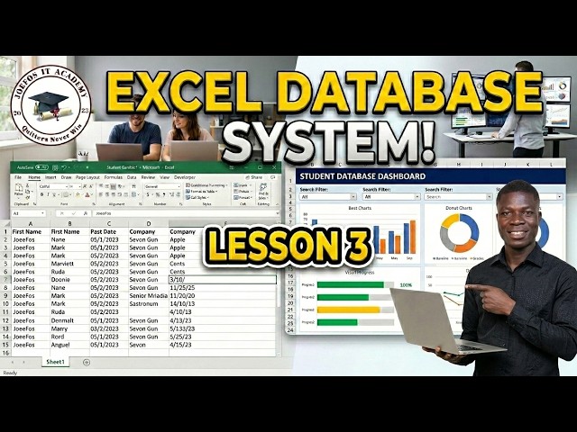 How to Build a Complete Student Database System in Excel Lesson 3