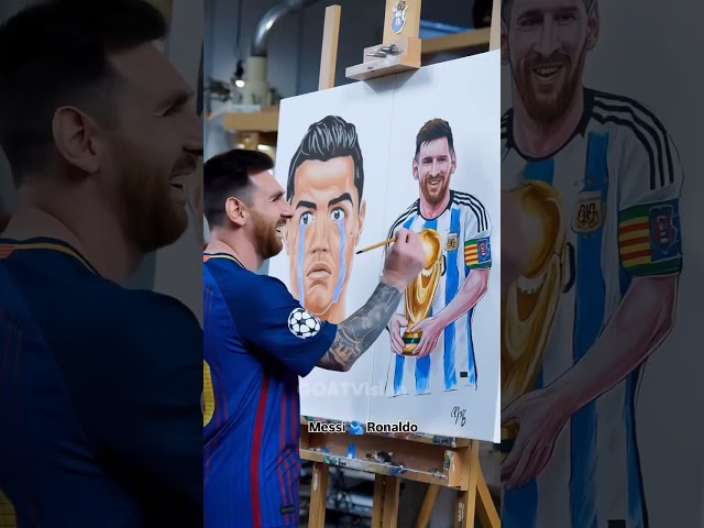 Ronaldo vs Messi Drawing | Epic Football Art Showdown 🎨⚽
