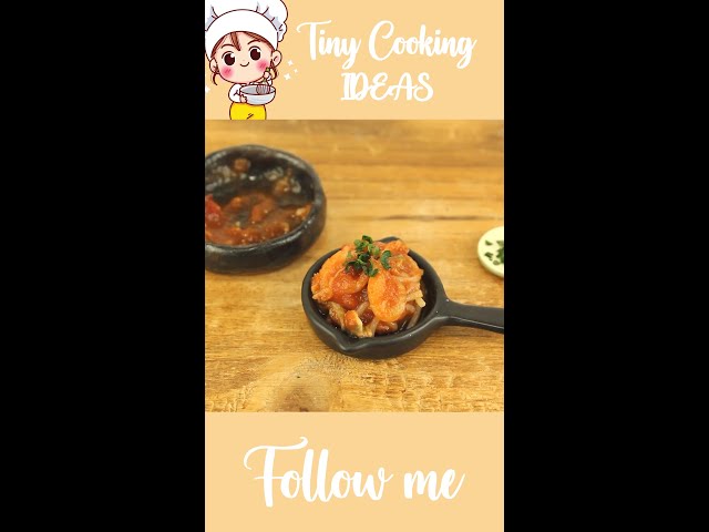 Miniature Seafood and Tomato Pescatore #Shorts #TinyCookingIdeas # Miniature Cooking