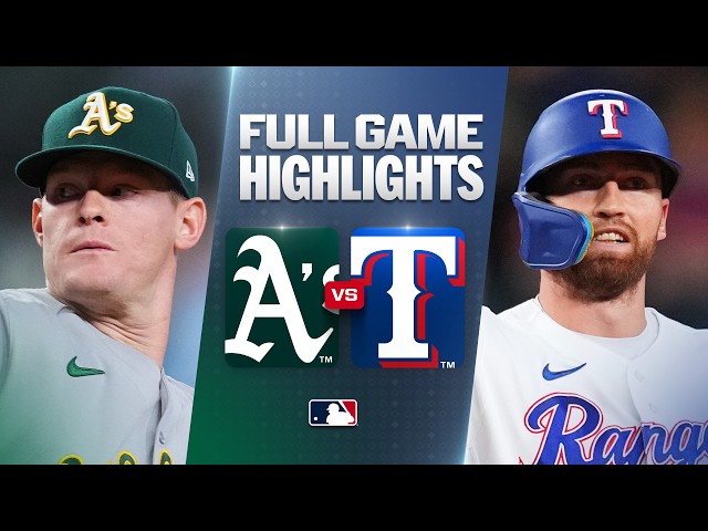 ATHLETICS vs. RANGERS: Official Full Game Highlights (September 1) | 2026 MLB Season