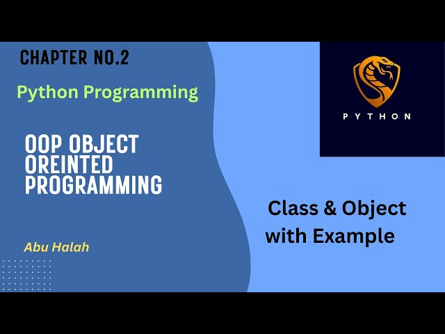 Lect: 38 OOP in Python | Class and Object